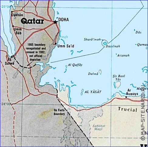 mapa de Emiratos Arabes Unidos em ingles