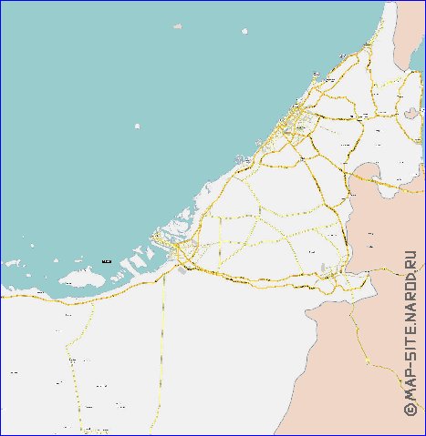 carte de Emirats arabes unis