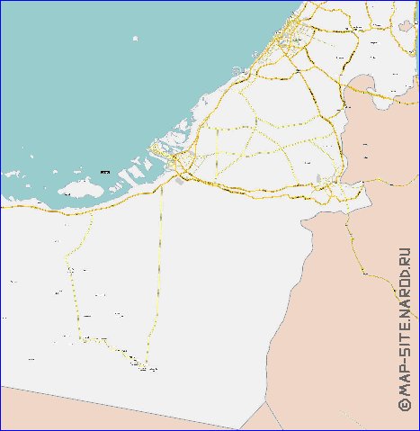 carte de Emirats arabes unis