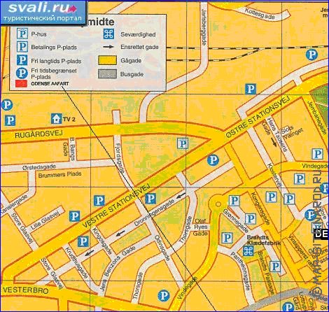 mapa de Odense