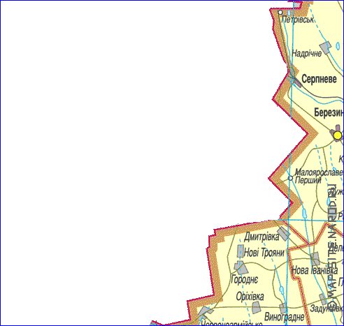 mapa de Odessa do idioma ucraniano