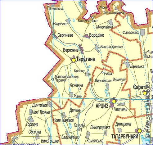 mapa de Odessa do idioma ucraniano