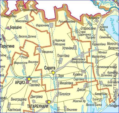 mapa de Odessa do idioma ucraniano