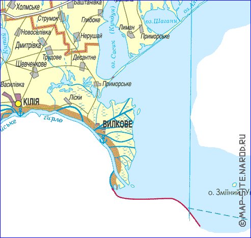 mapa de Odessa do idioma ucraniano