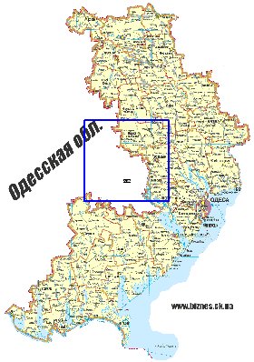 carte de Oblast d'Odessa de la langue ukrainienne