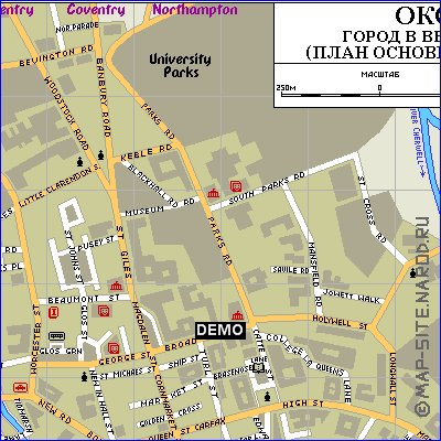 carte de Oxford en anglais