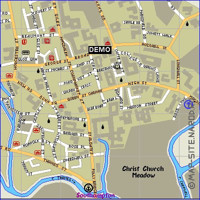 carte de Oxford en anglais