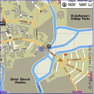 mapa de Oxford em ingles