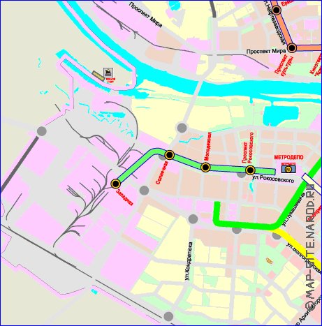 Transport carte de Omsk