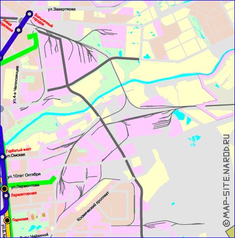 Transport carte de Omsk