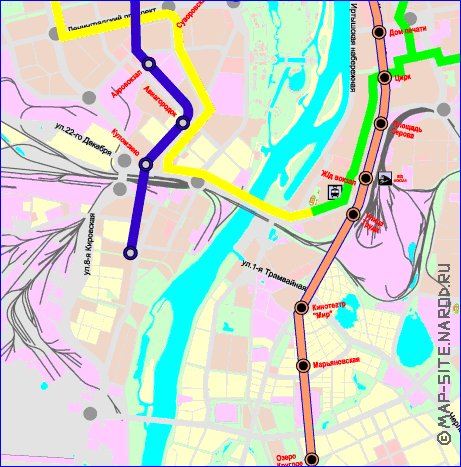 Transport carte de Omsk