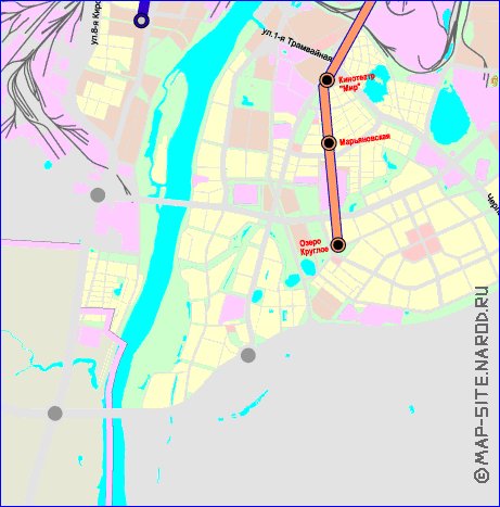 Transport carte de Omsk