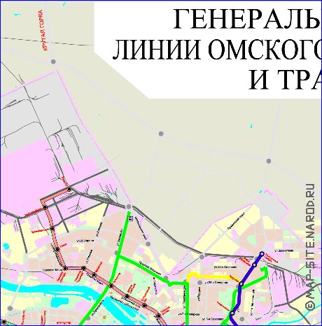 Transport carte de Omsk