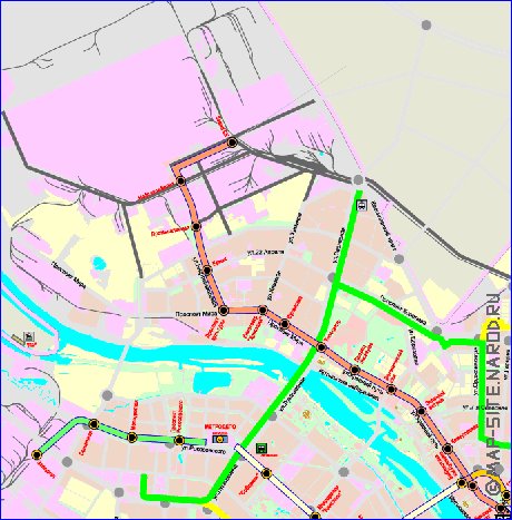 Transport carte de Omsk