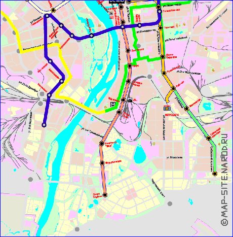 Transport carte de Omsk