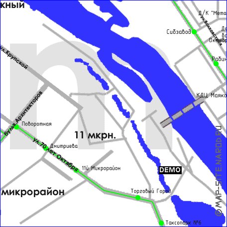 mapa de Omsk