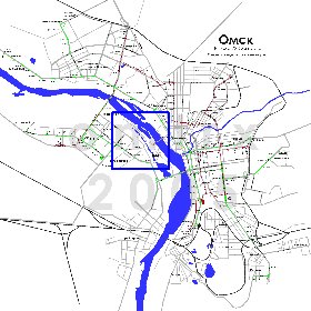 mapa de Omsk