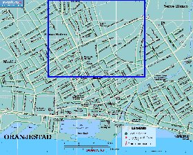 carte de Oranjestad en anglais