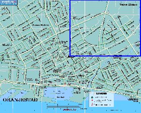 carte de Oranjestad en anglais