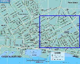 carte de Oranjestad en anglais