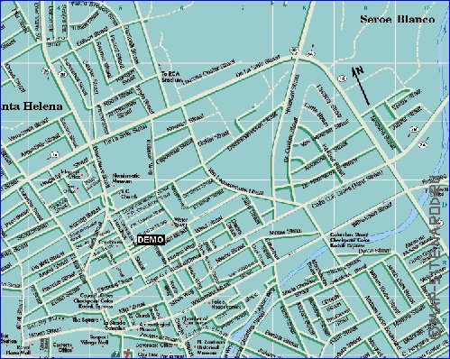 carte de Oranjestad en anglais