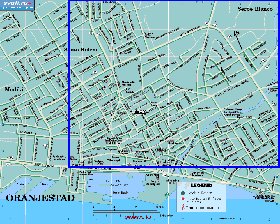 carte de Oranjestad en anglais