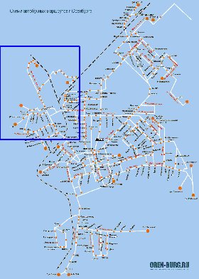 Transport carte de Orenbourg