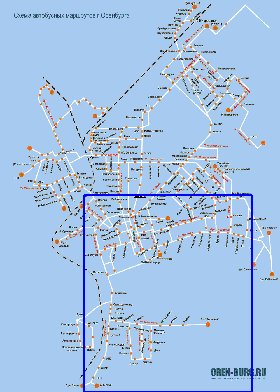 Transporte mapa de Orenburg