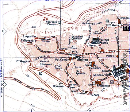 mapa de Orvieto
