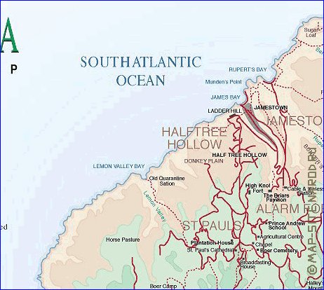 carte de Ile Sainte-Helene
