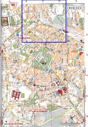 mapa de Oviedo