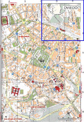 mapa de Oviedo